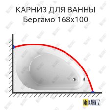 Карниз для ванны Radomir Бергамо 168х100 Усиленный 25 мм MrKARNIZ
