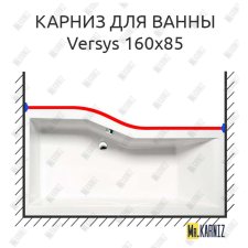 Карниз для ванны Alpen Versys Передний борт 160х85 Усиленный 25 мм MrKARNIZ