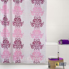 Штора для ванной DAMASK розовая