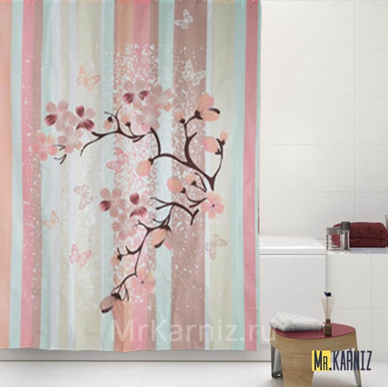 Штора для ванной SAKURA Сакура