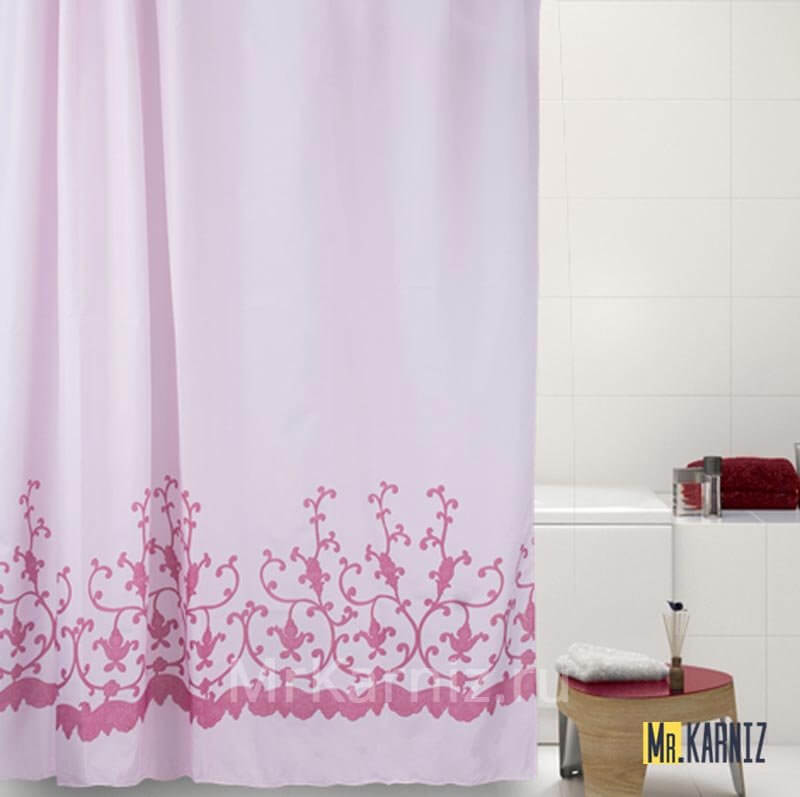 Штора для ванной Plot Art розовая